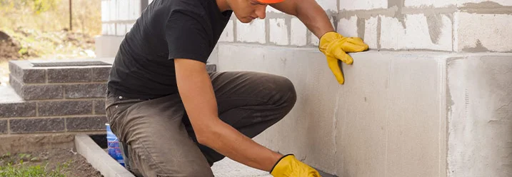 Person trägt mit Pinsel schwarze Farbe auf